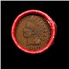 Image 2 : Mixed small cents 1c orig shotgun roll, Wheat Cent, 1903 Indian Cent other end, Coca Cola Brandt Wra
