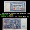 Image 1 : 1910 Imperial Germany 100 Mark Note P: 42 Grades vf++