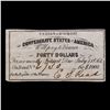 Image 2 : 1861 C.S.A. $40 Intrest Note Grades Choice AU/BU Slider