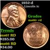 Image 1 : 1952-d Lincoln Cent 1c Grades GEM++ RD
