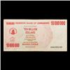 Image 3 : 2006-2008 Zimbabwe 10 Million Dollars (ZWN) Emergency Bearer Check Notes P# 55a Grades vf+