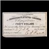 Image 2 : 1861 C.S.A. $40 Intrest Note Grades Choice AU/BU Slider