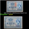 1919 Austria 1,000 Kronen Note P: 59 Grades Select AU