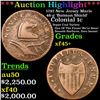 ***Auction Highlight*** 1787 New Jersey Colonial Cent Maris 48-g 'Batman Shield' 1c Graded xf45+ By 