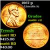 1967-p Lincoln Cent 1c Grades GEM++ RD