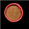 Image 3 : Mixed small cents 1c orig shotgun roll, 1927-p Lincoln Cent, Wheat Cent other end, Coca Cola Brandt 