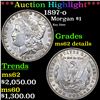 ***Auction Highlight*** 1897-o Morgan Dollar $1 Graded ms62 details By SEGS (fc)