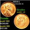 1954-s Lincoln Cent 1c Grades GEM++ RD