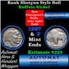 Image 1 : Buffalo Nickel Shotgun Roll in Old Bank Style 'Abbott Coin Counter AutoMat' Wrapper 1924 & p Mint En