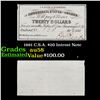 Image 1 : 1861 C.S.A. $20 Intrest Note Grades Choice AU/BU Slider