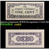 Image 1 : 1942  Malaysia (Japanese WWII Occupation) 1 Cent Note P#?M1b Grades Select CU
