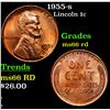 Image 1 : 1955-s Lincoln Cent 1c Grades GEM+ Unc RD