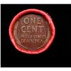Image 3 : Mixed small cents 1c orig shotgun roll, 1957-d Lincoln Cent, Wheat Cent other end, Coca Cola Brandt 