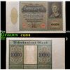 Image 1 : 1922 Germany "Vampire" 10,000 Marks Post-WWI Hyperinflation Banknote P# 70 Grades Choice CU