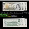 Image 1 : 4x Consecutive 1969-1975 Canada 1 Dollar Banknotes, All CU! P# 85c, Sig. Crow & Bouey Grades CU