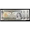 Image 2 : 4x Consecutive 1969-1975 Canada 1 Dollar Banknotes, All CU! P# 85c, Sig. Crow & Bouey Grades CU