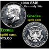1966 SMS Kennedy Half Dollar 50c Grades sp66 cam