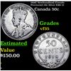 Image 1 : 1918C Newfoundland (Canada Provincial) 50c Silver KM# 12 Grades vf++