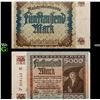 Image 1 : 1922 Germany (Weimar) 5000 Marks Post-WWI Hyperinflation Banknote P# 81a Grades Select AU