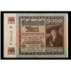 Image 3 : 1922 Germany (Weimar) 5000 Marks Post-WWI Hyperinflation Banknote P# 81a Grades Select AU
