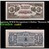 1942-1945 Malaysia (Japanese WWII Occupation) 1 Dollar "Banana Money" Banknote P# M5c Grades Select 