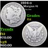 Image 1 : 1894-o Morgan Dollar $1 Grades f, fine