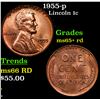 Image 1 : 1955-p Lincoln Cent 1c Grades Gem+ Unc RD