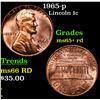 Image 1 : 1965-p Lincoln Cent 1c Grades Gem+ Unc RD