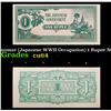 Image 1 : 1942 Myanmar (Japanese WWII Occupation) 1 Rupee Note P#14a2 Grades Choice CU