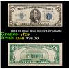 Image 1 : 1934 $5 Blue Seal Silver Certificate Grades vf+