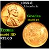 Image 1 : 1955-d Lincoln Cent 1c Grades GEM+ Unc RD