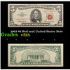 Image 1 : 1963 $5 Red seal United States Note Grades vf+