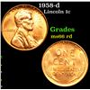 Image 1 : 1958-d Lincoln Cent 1c Grades GEM+ Unc RD