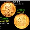 Image 1 : 1954-d Lincoln Cent 1c Grades GEM++ Unc RD