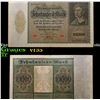 Image 1 : 1922 Germany "Vampire" 10,000 Marks Post-WWI Hyperinflation Banknote P# 70 Grades vf++
