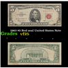 Image 1 : 1963 $5 Red seal United States Note Grades vf+
