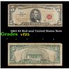 Image 1 : 1963 $5 Red seal United States Note Grades vf+