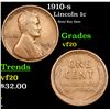 Image 1 : 1910-s Lincoln Cent 1c Grades vf, very fine