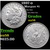 Image 1 : 1897-o Morgan Dollar $1 Grades Choice AU/BU Slider
