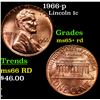 Image 1 : 1966-p Lincoln Cent 1c Grades Gem+ Unc RD
