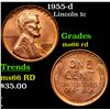 Image 1 : 1955-d Lincoln Cent 1c Grades GEM+ Unc RD