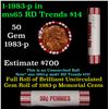 Image 1 : Shotgun Lincoln 1c roll, 1983-p 50 pcs Brandt 50c Wrapper.