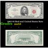 Image 1 : 1963 $5 Red seal United States Note Grades Select AU