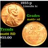 Image 1 : 1955-p Lincoln Cent 1c Grades Gem+ Unc RD