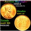 Image 1 : ***Auction Highlight*** 1950-d Lincoln Cent 1c Graded GEM++ Unc RD By USCG (fc)