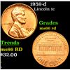 Image 1 : 1959-d Lincoln Cent 1c Grades GEM+ Unc RD