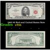 Image 1 : 1963 $5 Red seal United States Note Grades vf++