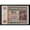 Image 2 : 1922 Germany (Weimar) 5000 Marks Post-WWI Hyperinflation Banknote P# 81a Grades Choice AU