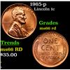 Image 1 : 1956-p Lincoln Cent 1c Grades GEM+ Unc RD