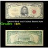 Image 1 : 1963 $5 Red seal United States Note Grades vf+
